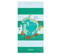 Earth Day Kid Beach Towel