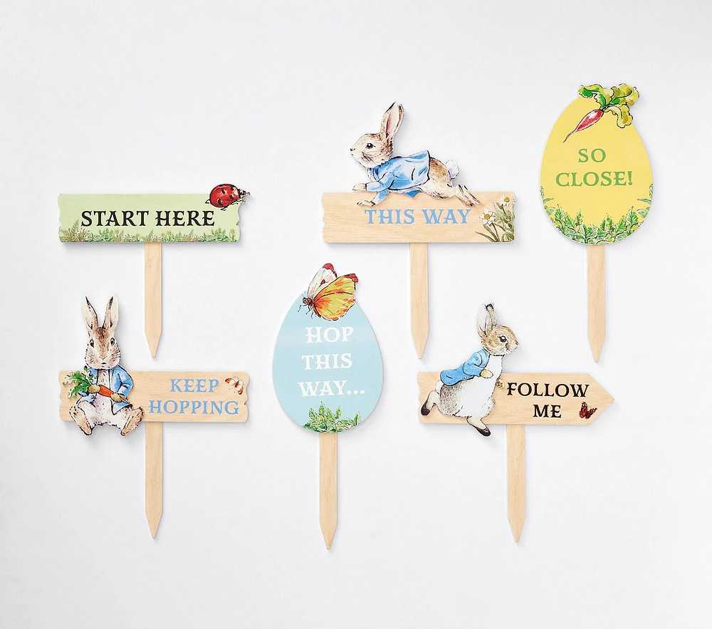 Peter Rabbit™ Outdoor Egg Hunt Signs, Set of 6