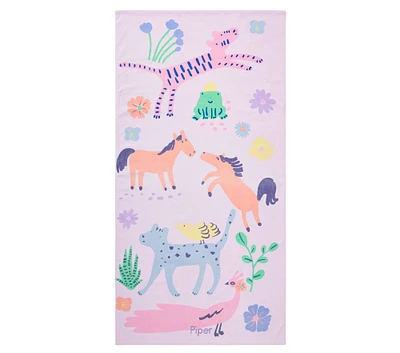 Sasha's Garden Kid Beach Reversible Towel