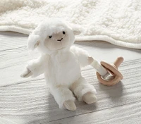 Lamb Critter Plush Pacifier Holder