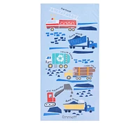 Busy Trucks Reversible Kid Beach Towel