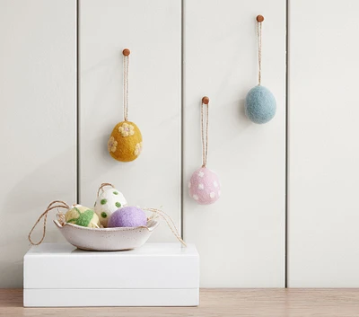 Hanging Felt Easter Eggs, Set of 6