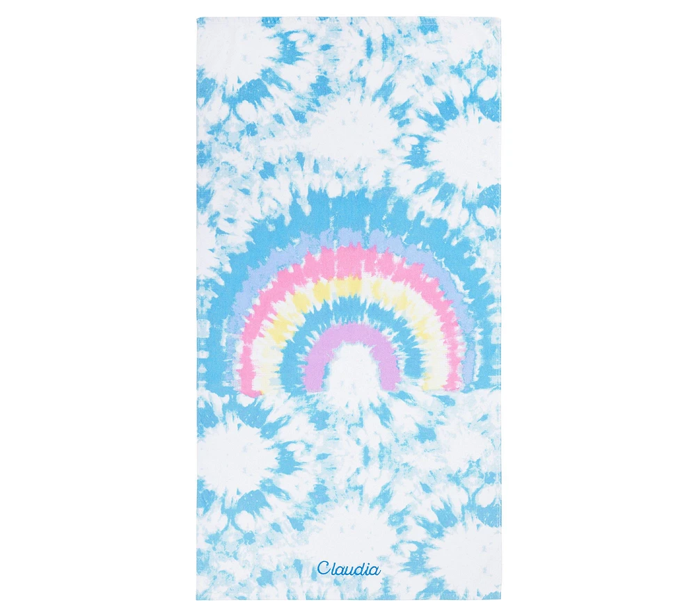 Rainbow Tie-Dye Kid Beach Towel