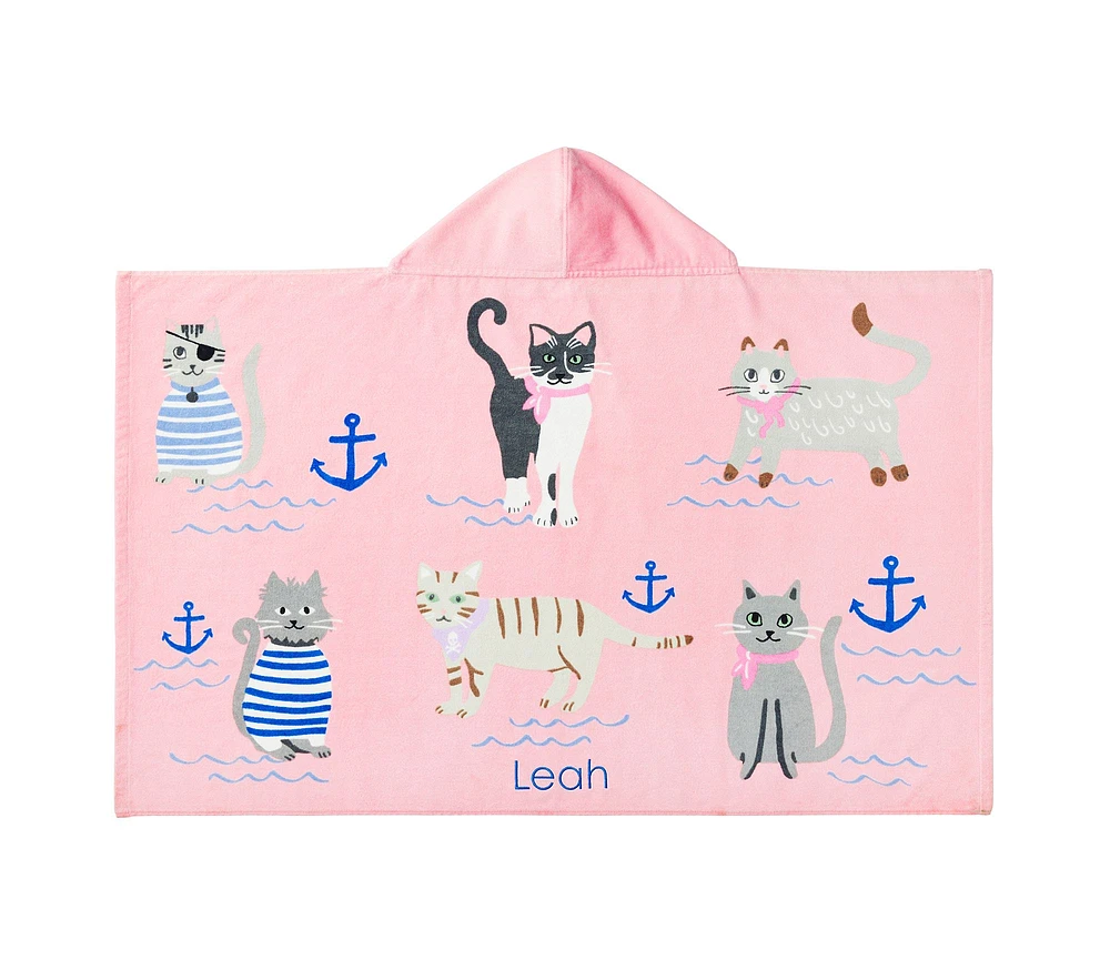 Salty Cat Kid Beach Hooded Towel