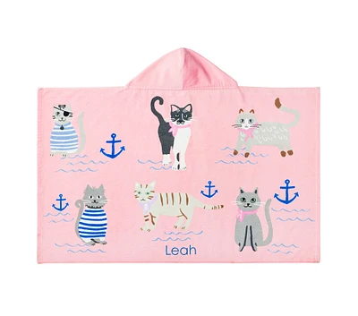 Salty Cat Kid Beach Hooded Towel