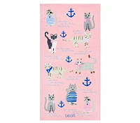 Salty Cat Kid Beach Towel