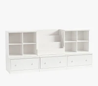 Cameron Cubby Wall System with Bookrack