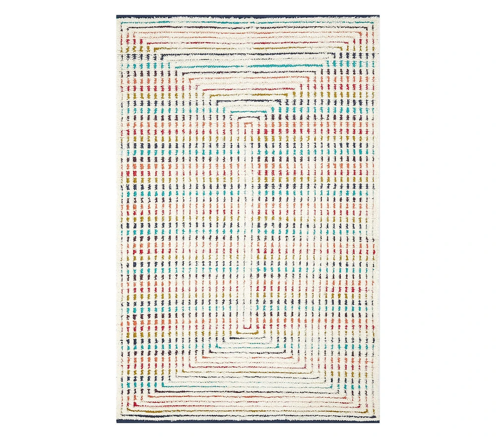 Concentric Rainbow Rug