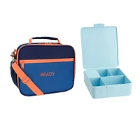 Astor Blue/Navy/Orange Lunch & Bento Bundle, Set of 2