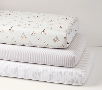 Goldie Giraffe Crib Fitted Sheets - Set of 3