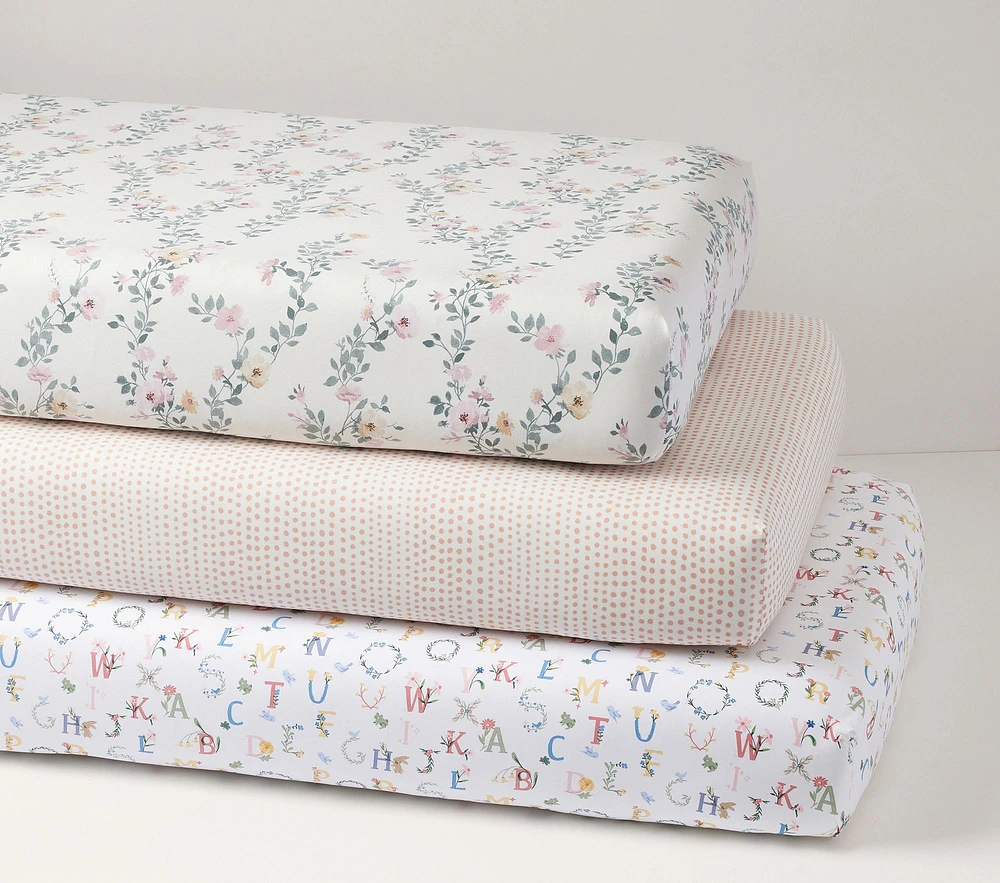 Mischa Floral Crib Fitted Sheets - Set of 3