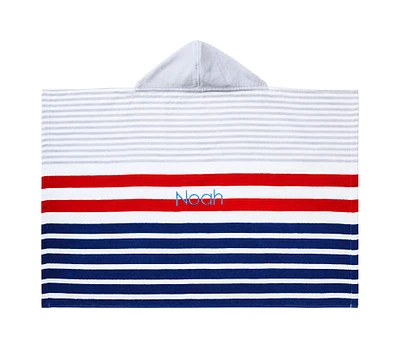 Multi Stripe Beach Hooded Towel