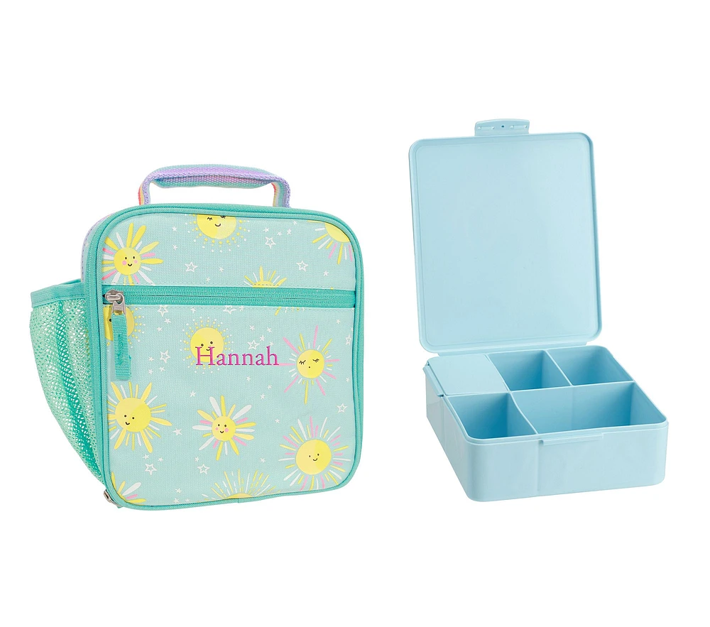 Mackenzie Aqua Sunshine Glow-in-the-Dark Lunch & Bento Bundle, Set of 2