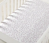 Watercolor Butterfly Organic Crib Fitted Sheet