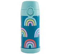 Mackenzie Turquoise Rainbows Water Bottle