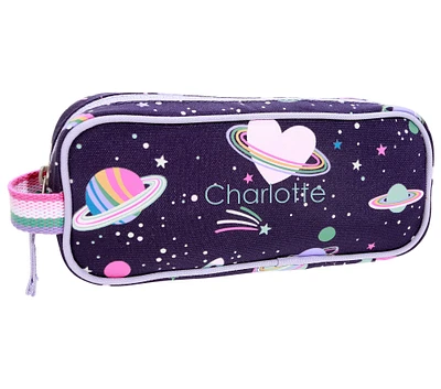 Mackenzie Rainbow Heart Galaxy Glow-in-the-Dark Pencil Case