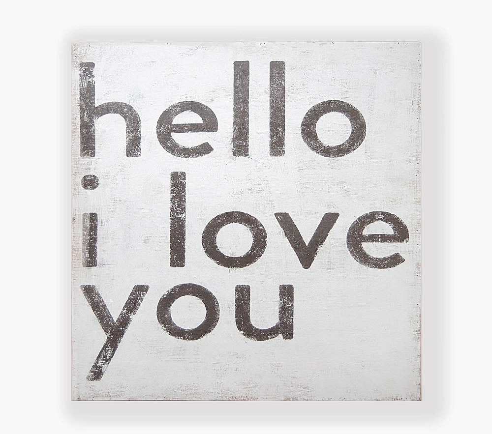 Hello I Love You Wall Art