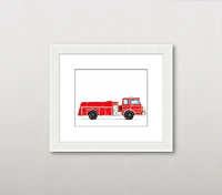 Leslee Mitchell Firetruck Wall Art