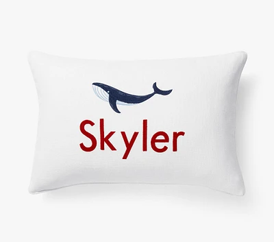 Whale Icon Personalization Pillow Cover