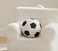 Soccer Ball Shaped Washed Canvas Pillow