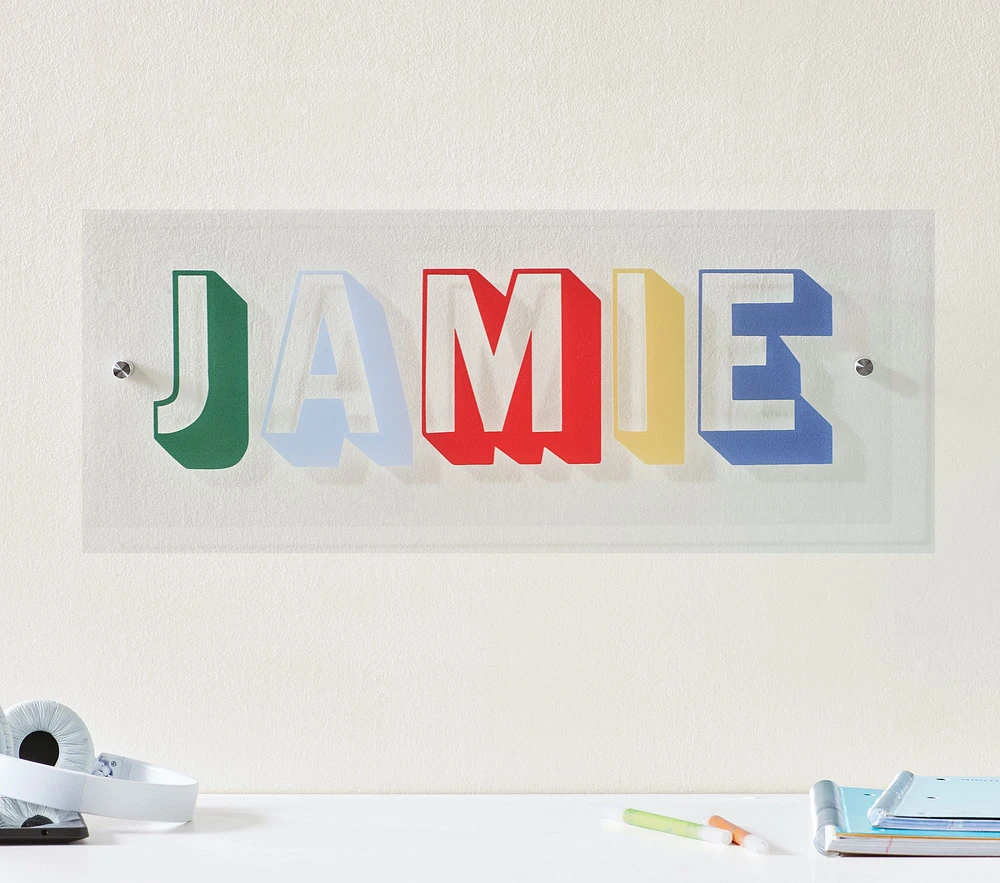 Shadow Print Acrylic Name Sign