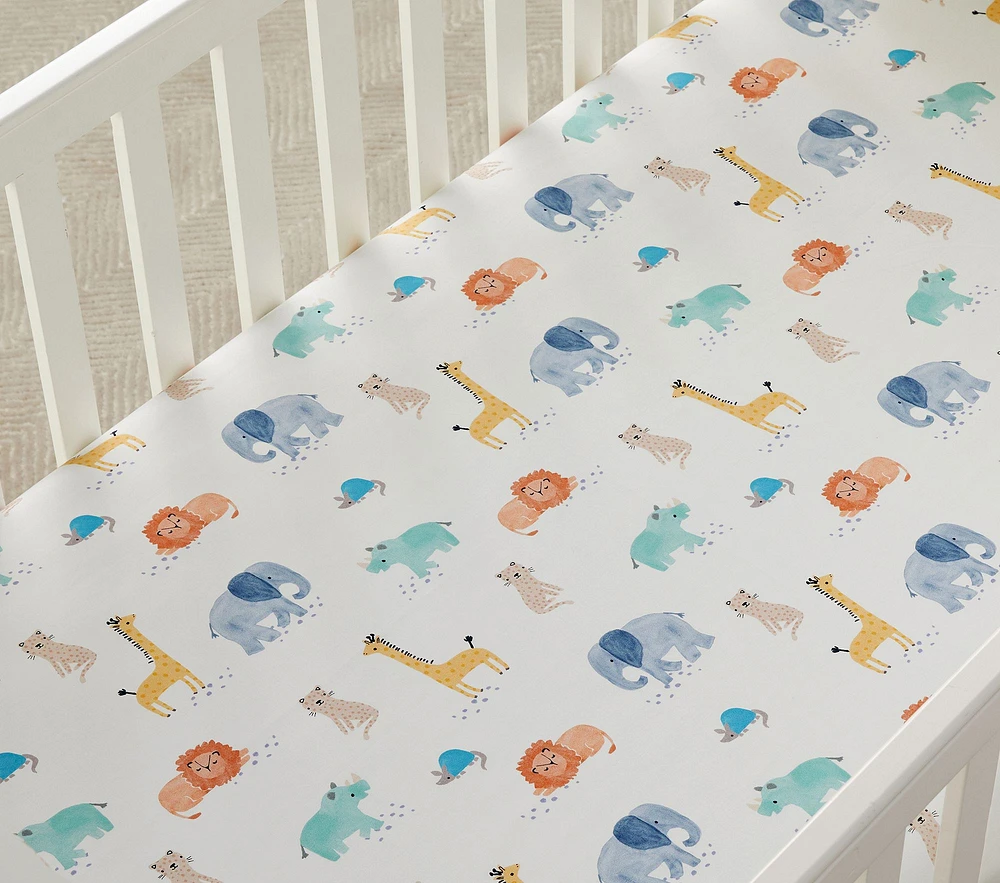 Scout Safari Organic Crib Fitted Sheet