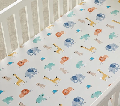 Scout Safari Organic Crib Fitted Sheet