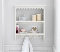 Scalloped Tiered Shelf with Hooks (28" x 24")