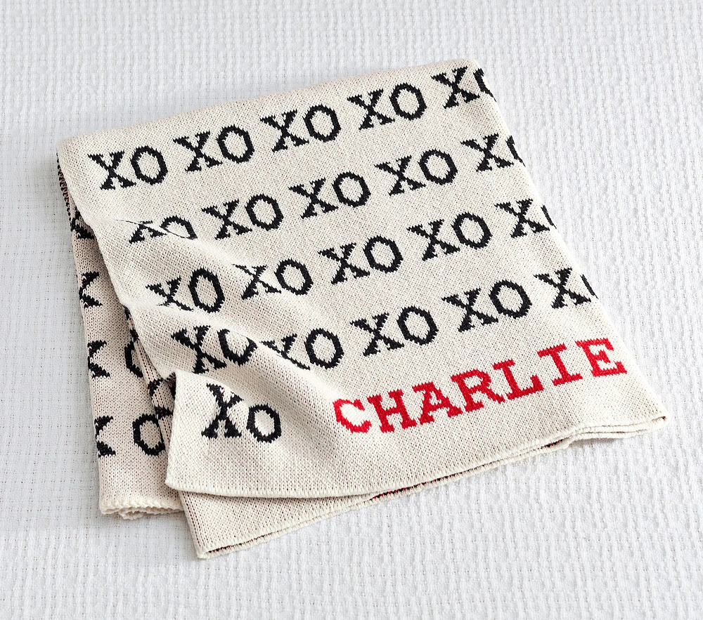 XO Personalized  Baby Blanket