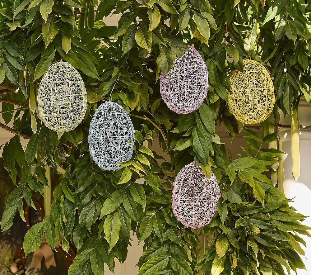 Outdoor Light-Up Easter Egg Garland