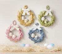 Mini Felted Easter Wreaths, Set of 4