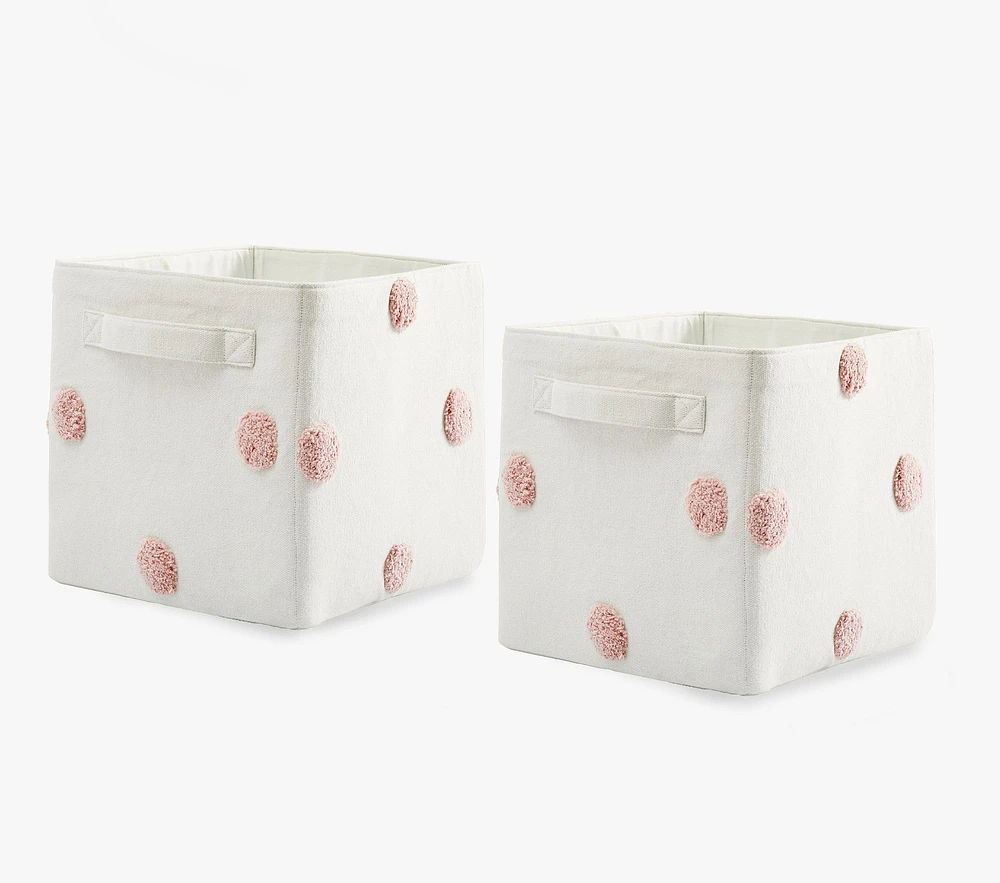 Embroidered Dot Storage Bin