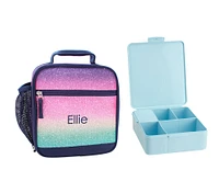 Mackenzie Rainbow Ombre Sparkle Glitter Lunch & Bento Bundle, Set of 2