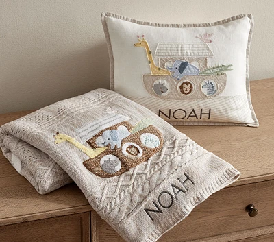 Noah's Ark Blanket & Pillow Set