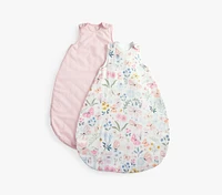 Pink Floral Muslin Wearable Blanket Set TOG 1.5 & 2.0