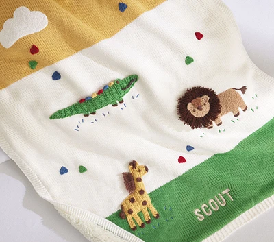 Safari Heirloom Baby Blanket