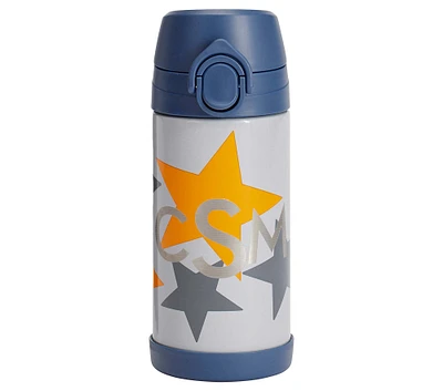 Mackenzie Blue Colorful Stars Water Bottle