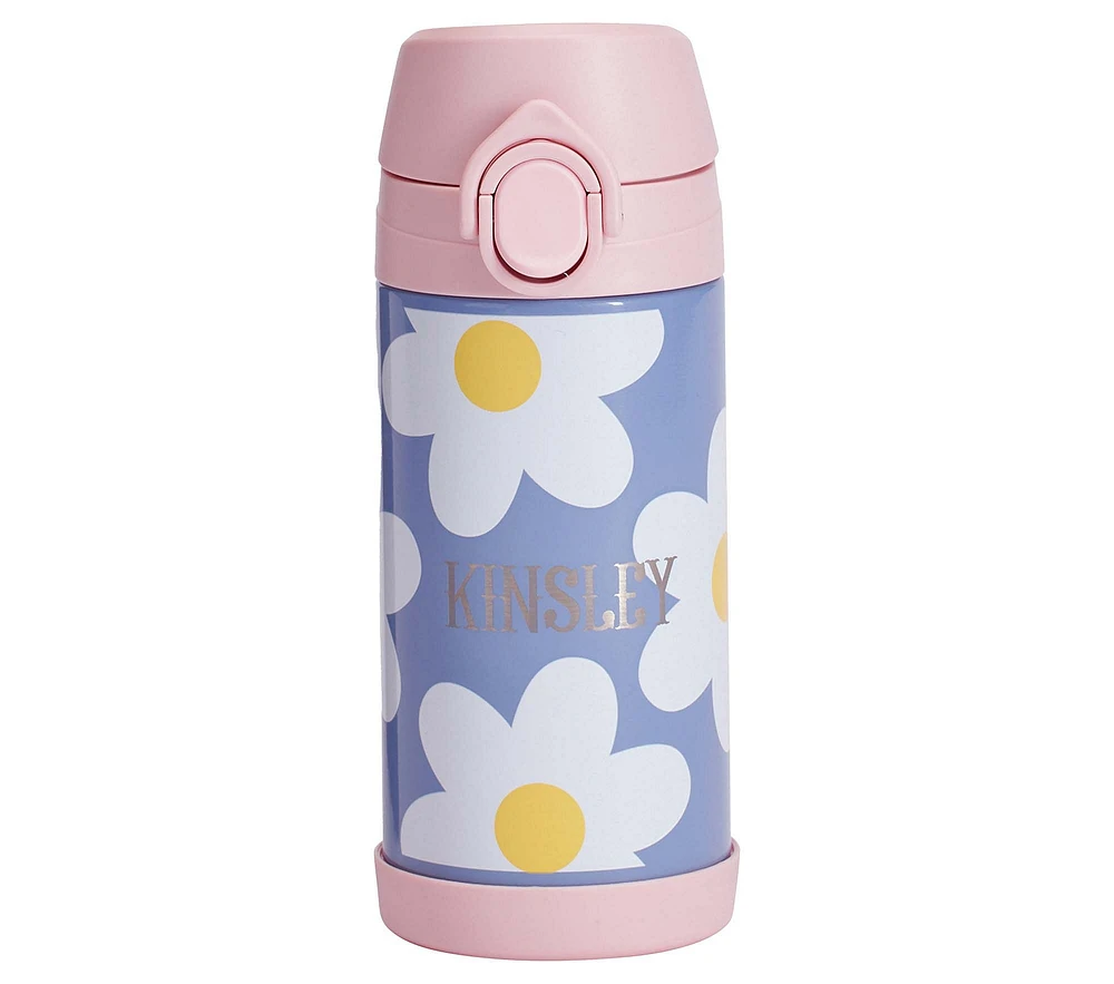 Mackenzie Blue Daisies Water Bottle