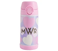 Mackenzie Iridescent Hearts Water Bottle