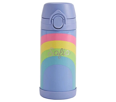 Mackenzie Rainbow Appliqué Water Bottle