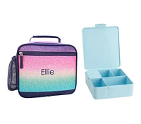 Mackenzie Rainbow Ombre Sparkle Glitter Lunch & Bento Bundle, Set of 2