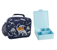 Mackenzie Navy Dinosaur Bones Glow-in-the-Dark Lunch & Bento Bundle, Set of 2