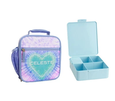 Mackenzie Lavender Heart Tie-Dye Lunch & Bento Bundle, Set of 2