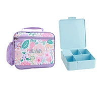 Mackenzie Lavender Floral Blooms Lunch & Bento Bundle, Set of 2