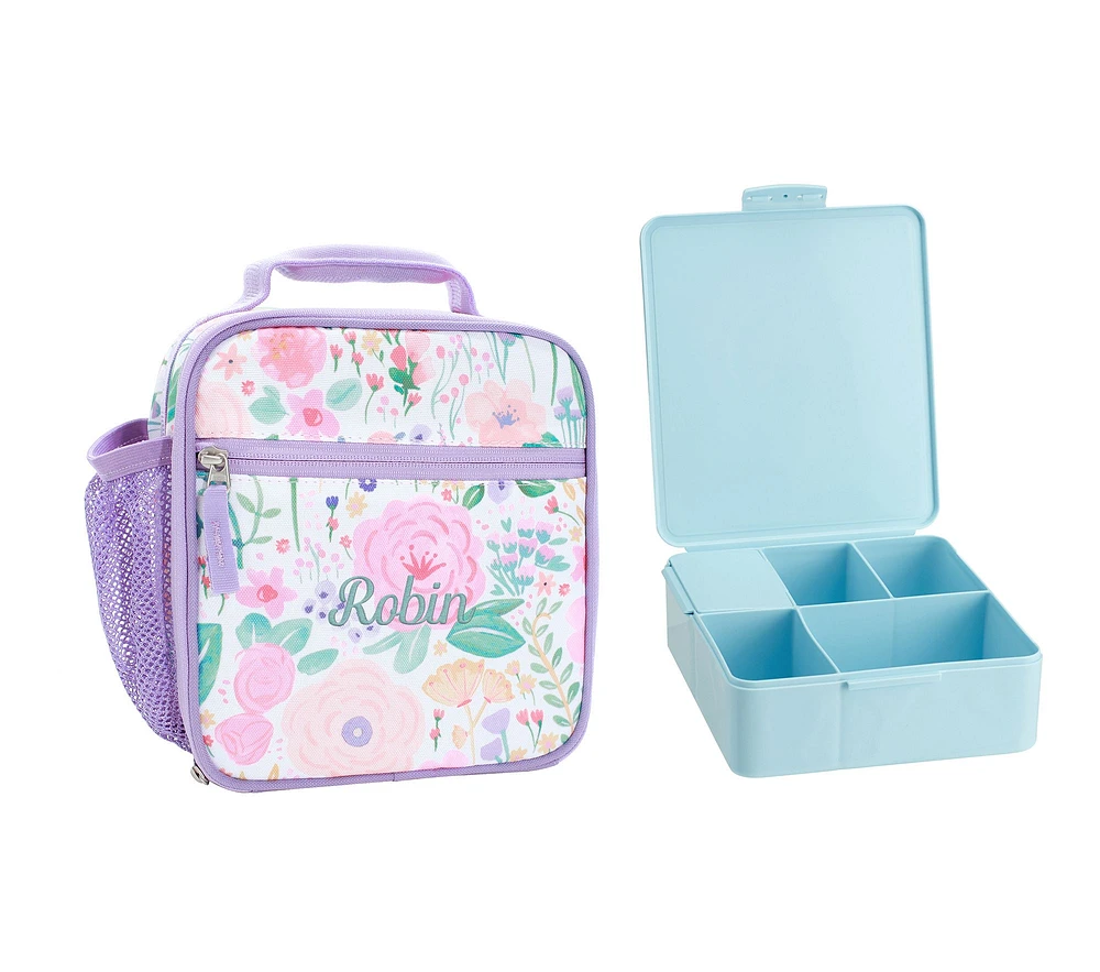 Mackenzie Lavender Floral Blooms Lunch & Bento Bundle, Set of 2