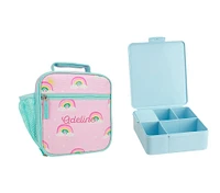 Mackenzie Pink Rainbows Glow-in-the-Dark Lunch & Bento Bundle, Set of 2