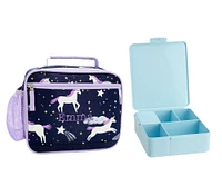 Mackenzie Navy Night Unicorn Glow-in-the-Dark Lunch & Bento Bundle, Set of 2