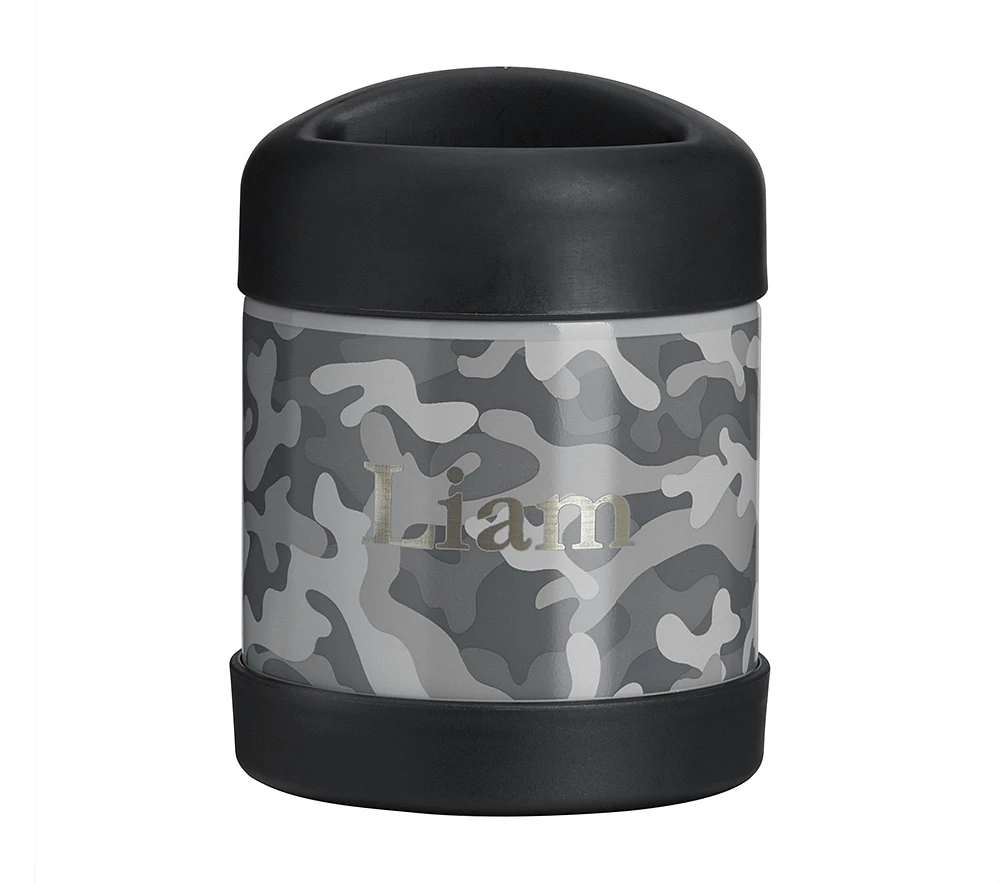 Mackenzie  Black Gray Camo Trim Hot & Cold Container