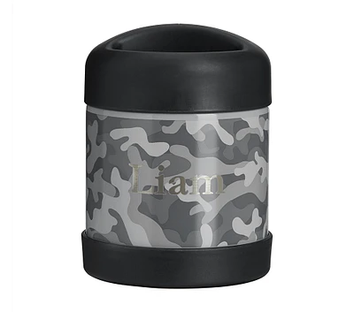 Mackenzie  Black Gray Camo Trim Hot & Cold Container