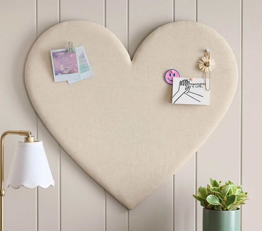 Heart Shaped Linen Pinboard